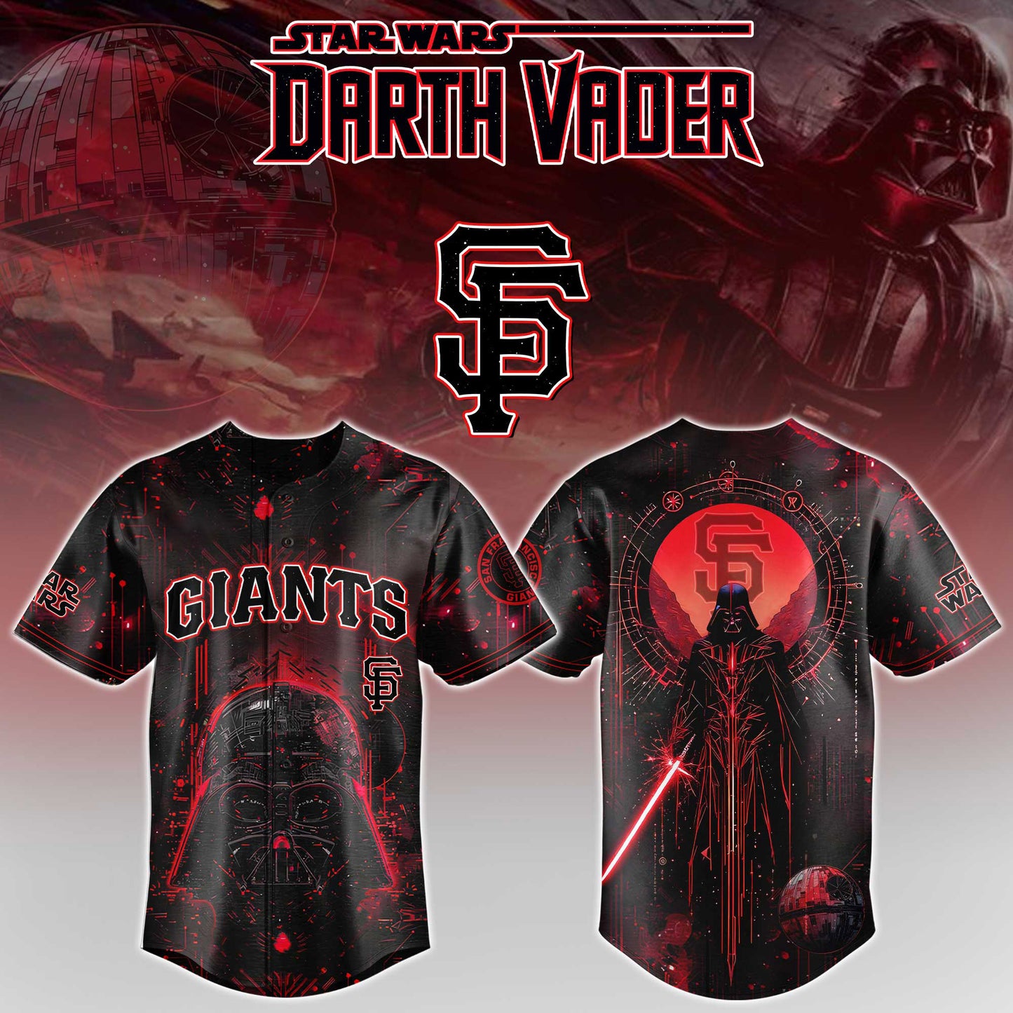 LIMITED EDITION - NEW CUSTOMIZED MLB06 SFG SAN FRANCISCO GIANTS x STAR WARS BASEBALL JERSEY
