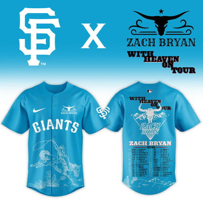 LIMITED EDITION - NEW CUSTOMIZED MLB06 SFG SAN FRANCISCO GIANTS x ZACH BRYAN BASEBALL JERSEY & CAP