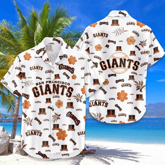 LIMITED EDITION - NEW CUSTOMIZED MLB06 SFG SAN FRANCISCO GIANTS UNISEX HAWAIIAN SHIRT & SHORTS SET