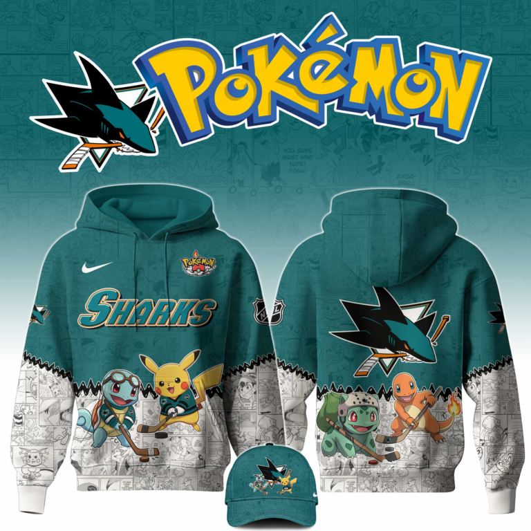 LIMITED EDITION - NEW CUSTOMIZED NHL32 SJS SAN JOSE SHARKS X POKÉMON T-SHIRT, SWEATSHIRT, HOODIE & ZIP HOODIE
