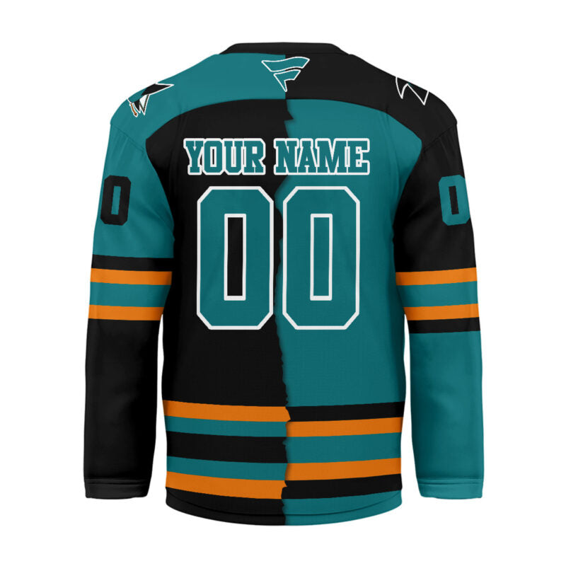 [SUPER SALE] NEW CUSTOMIZED NHL32 SJS SAN JOSE SHARKS UNISEX HOCKEY JERSEY