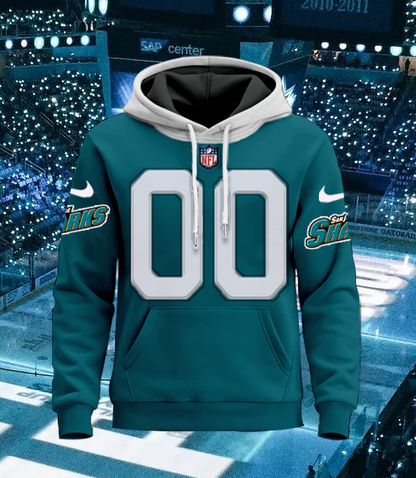 LIMITED EDITION - NEW CUSTOMIZED NHL32 SJS SAN JOSE SHARKS UNISEX T-SHIRT, POLO, HOODIE & JACKETS