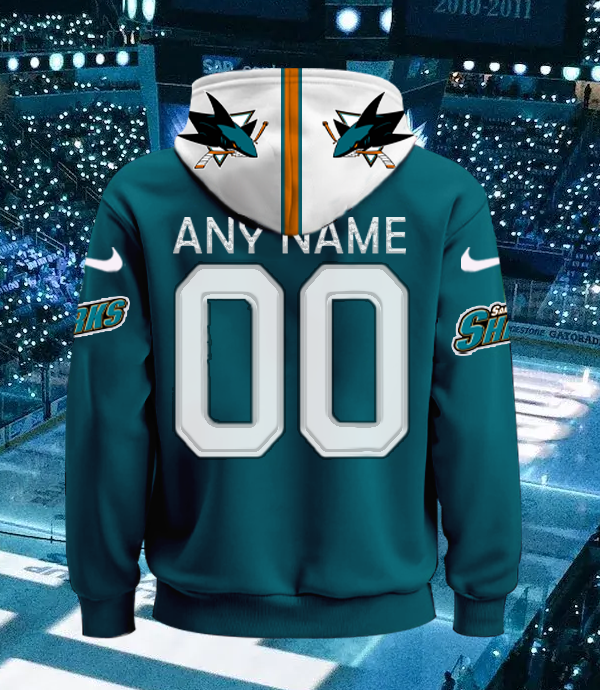 LIMITED EDITION - NEW CUSTOMIZED NHL32 SJS SAN JOSE SHARKS UNISEX T-SHIRT, POLO, HOODIE & JACKETS
