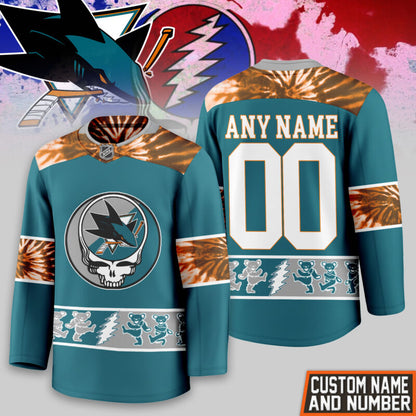 [SUPER SALE] NEW CUSTOMIZED NHL32 SJS SAN JOSE SHARKS UNISEX HOCKEY JERSEY
