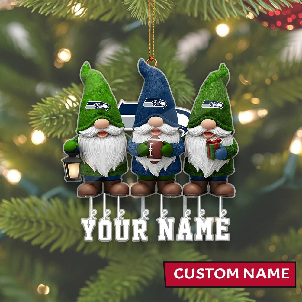 LIMITED EDITION - NEW CUSTOMIZED NFL06 SSH SEATTLE SEAHAWKS ORNAMENT