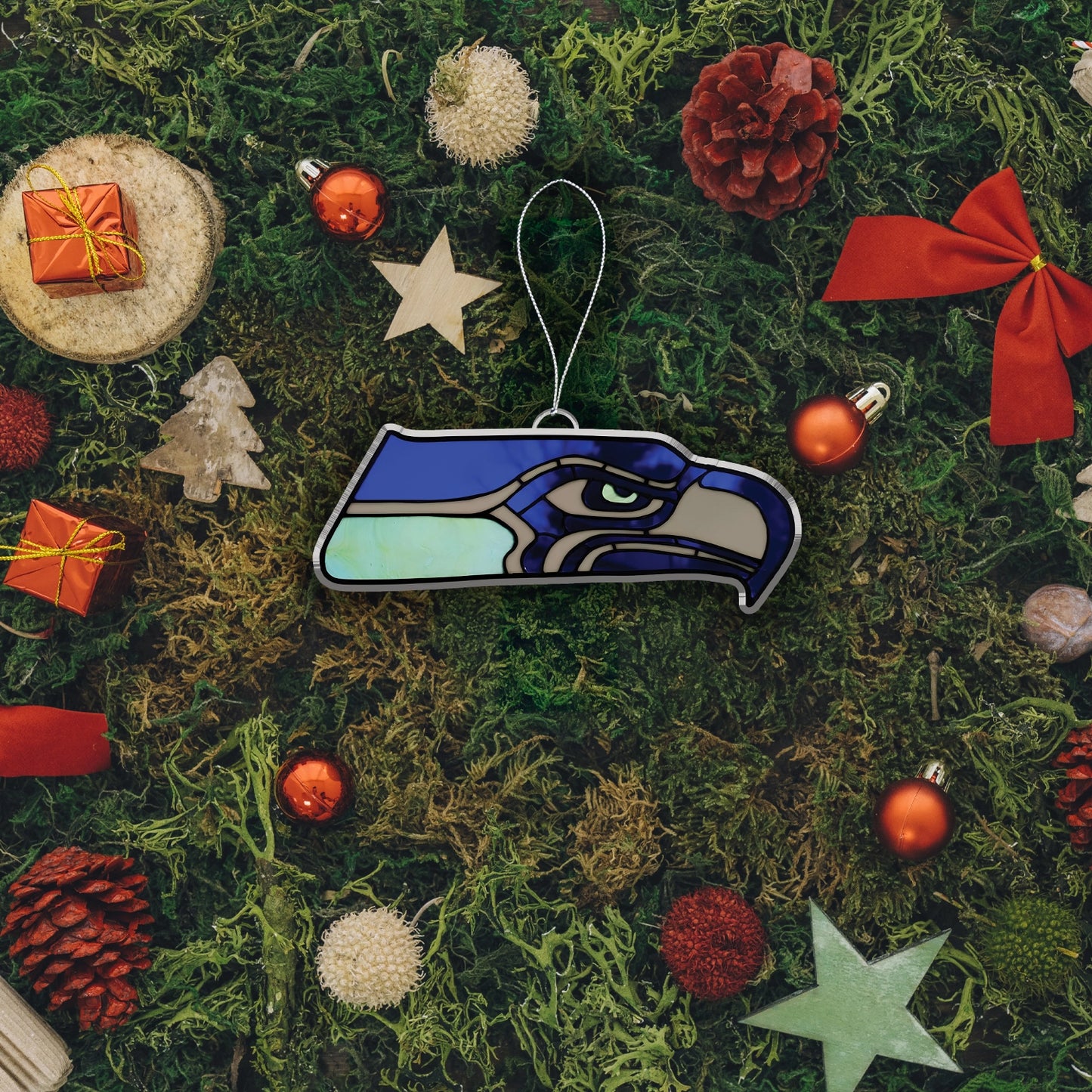 LIMITED EDITION - NEW CUSTOMIZED NFL06 SSH SEATTLE SEAHAWKS ACRYLIC ORNAMENT