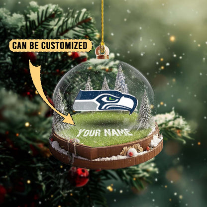 LIMITED EDITION - NEW CUSTOMIZED NFL06 SSH SEATTLE SEAHAWKS ACRYLIC ORNAMENT