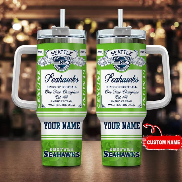 LIMITED EDITION - NEW CUSTOMIZED NFL06 SSH SEATTLE SEAHAWKS TUMBLER CUP