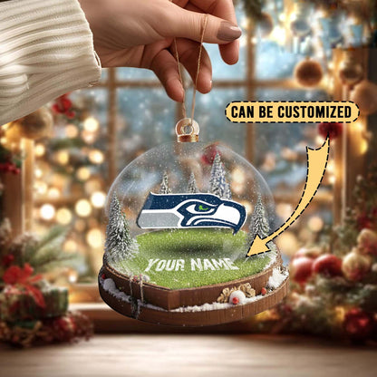 LIMITED EDITION - NEW CUSTOMIZED NFL06 SSH SEATTLE SEAHAWKS ACRYLIC ORNAMENT