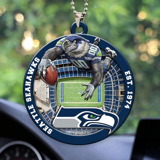 LIMITED EDITION - NEW CUSTOMIZED NFL06 SSH SEATTLE SEAHAWKS ORNAMENT