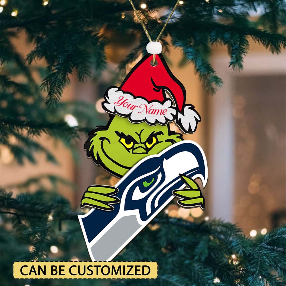 LIMITED EDITION - NEW CUSTOMIZED NFL06 SSH SEATTLE SEAHAWKS ACRYLIC ORNAMENT