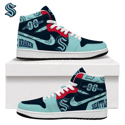 LIMITED EDITION - NEW CUSTOMIZED NHL20 ST KRAKEN AIR JORDAN SNEAKERS
