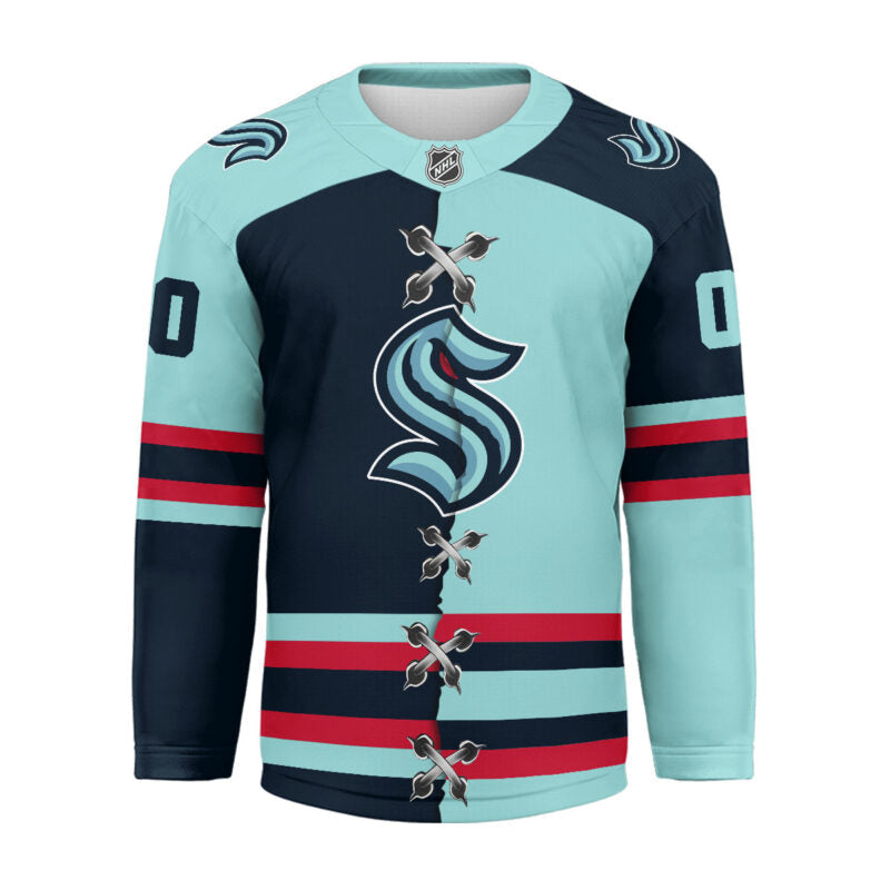 [SUPER SALE] NEW CUSTOMIZED NHL20 STK SEATTLE KRAKEN UNISEX HOCKEY JERSEY