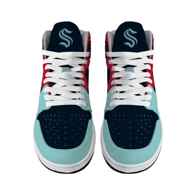 LIMITED EDITION - NEW CUSTOMIZED NHL20 ST KRAKEN AIR JORDAN SNEAKERS