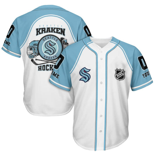 LIMITED EDITION - NEW CUSTOMIZED NHL20 STK SEATTLE KRAKEN BASEBALL JERSEY