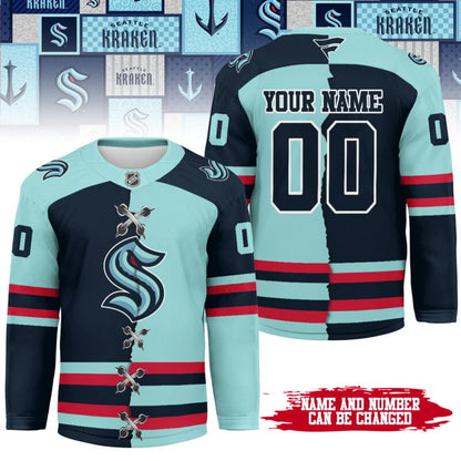 [SUPER SALE] NEW CUSTOMIZED NHL20 STK SEATTLE KRAKEN UNISEX HOCKEY JERSEY