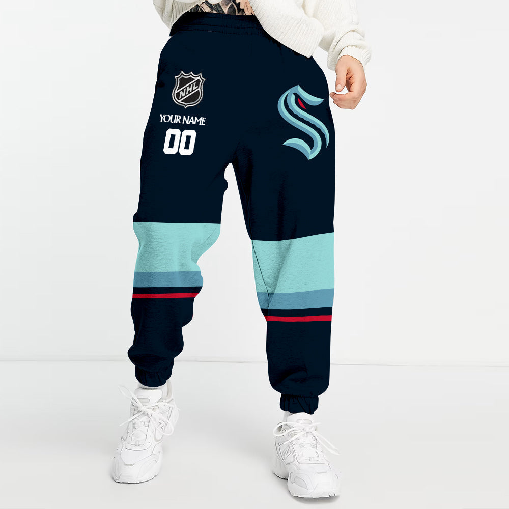 LIMITED EDITION - NEW CUSTOMIZED NHL20 STK SEATTLE KRAKEN COMBO HOODIE & LONGPANTS