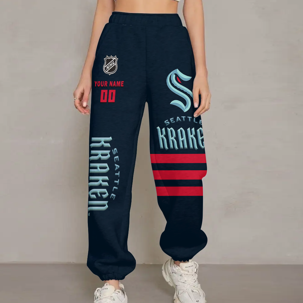LIMITED EDITION - NEW CUSTOMIZED NHL20 STK SEATTLE KRAKEN UNISEX LONG PANTS