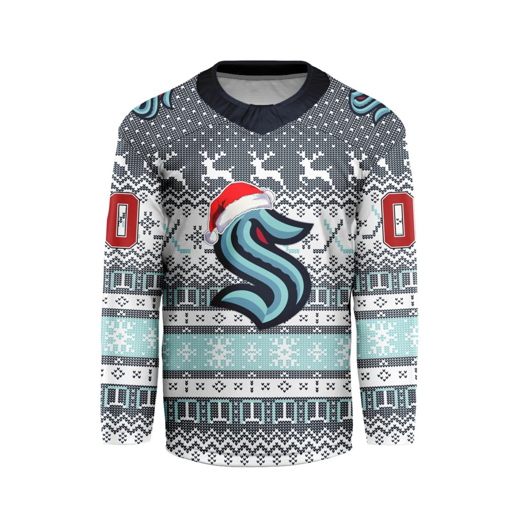 LIMITED EDITION - NEW CUSTOMIZED NHL20 STK SEATTLE KRAKEN LONG SLEEVED T-SHIRT