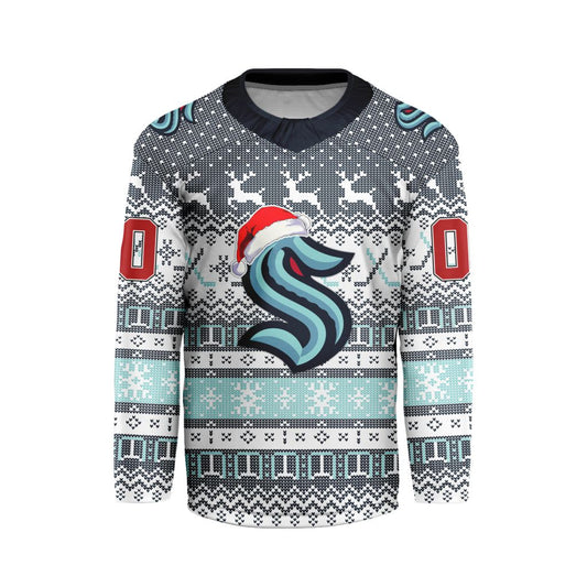 LIMITED EDITION - NEW CUSTOMIZED NHL20 STK SEATTLE KRAKEN LONG SLEEVED T-SHIRT