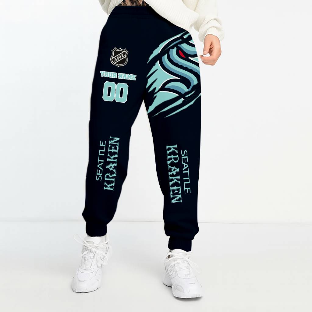 LIMITED EDITION - NEW CUSTOMIZED NHL20 STK SEATTLE KRAKEN UNISEX LONG PANTS