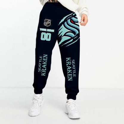 LIMITED EDITION - NEW CUSTOMIZED NHL20 STK SEATTLE KRAKEN UNISEX LONG PANTS