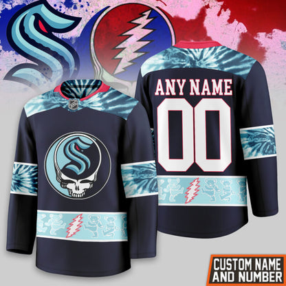 [SUPER SALE] NEW CUSTOMIZED NHL20 STK SEATTLE KRAKEN UNISEX HOCKEY JERSEY