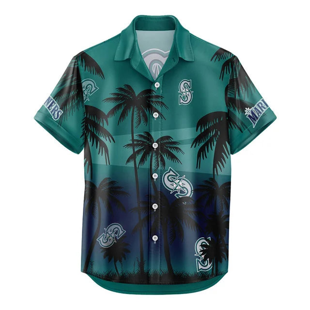 LIMITED EDITION - NEW CUSTOMIZED MLB14 SMS SEATTLE MARINERS UNISEX HAWAIIAN SHIRT & SHORTS SET