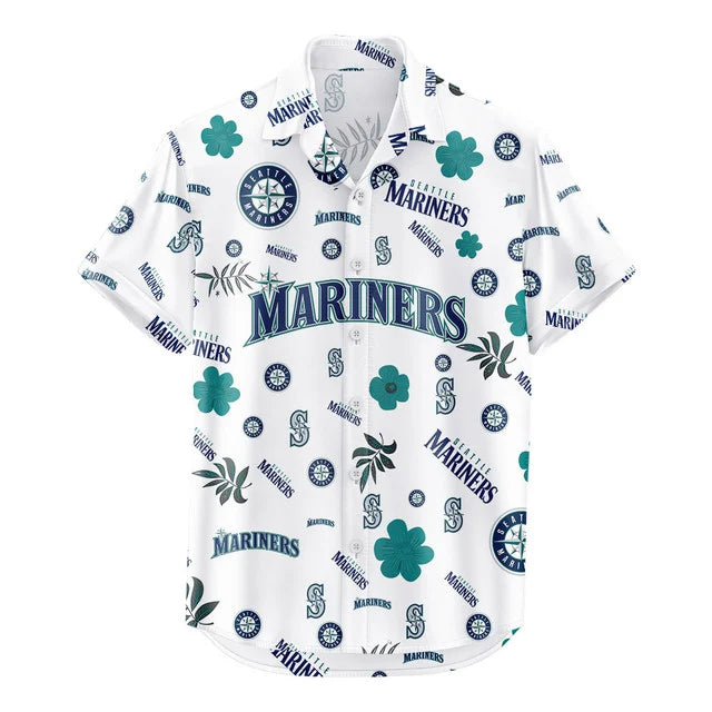 LIMITED EDITION - NEW CUSTOMIZED MLB14 SMS SEATTLE MARINERS UNISEX HAWAIIAN SHIRT & SHORTS SET