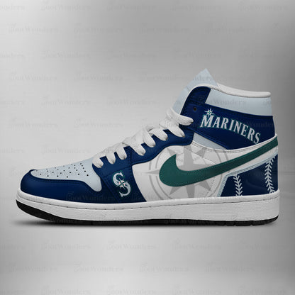 LIMITED EDITION - NEW CUSTOMIZED MLB14 SMS SEATTLE MARINERS AIR JORDAN SNEAKERS