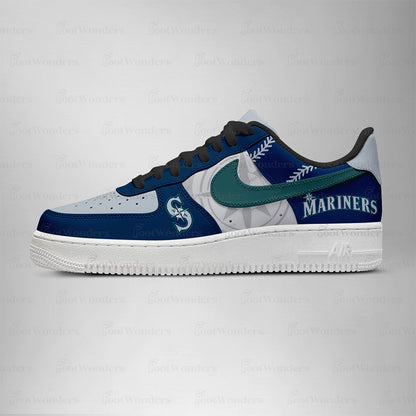 LIMITED EDITION - NEW CUSTOMIZED MLB14 ST MARINERS AF1 SHOES