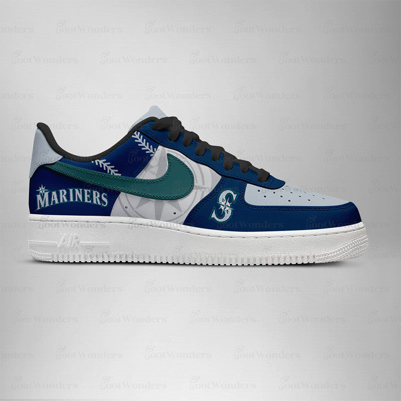 LIMITED EDITION - NEW CUSTOMIZED MLB14 ST MARINERS AF1 SHOES