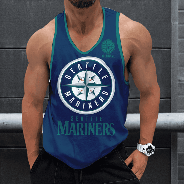 LIMITED EDITION - NEW CUSTOMIZED MLB14 SEATTLE MARINERS UNISEX TANK TOP