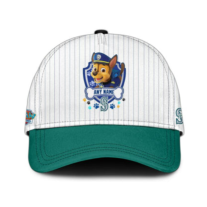 LIMITED EDITION - NEW CUSTOMIZED MLB14 SMS SEATTLE MARINERS x PAW PATROL BASEBALL JERSEY & CAP