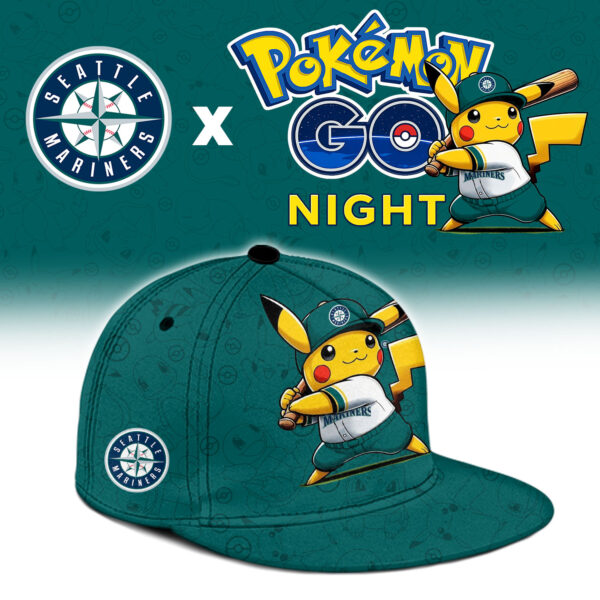 LIMITED EDITION - NEW CUSTOMIZED MLB14 SMS SEATTLE MARINERS x POKEMON BASEBALL JERSEY & CAP