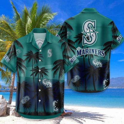 LIMITED EDITION - NEW CUSTOMIZED MLB14 SMS SEATTLE MARINERS UNISEX HAWAIIAN SHIRT & SHORTS SET