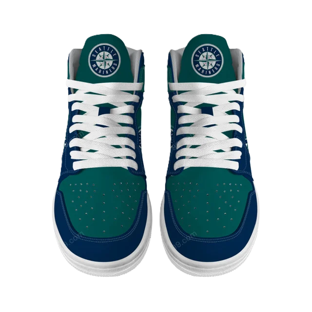 LIMITED EDITION - NEW CUSTOMIZED MLB14 ST MARINERS AIR JORDAN SNEAKERS