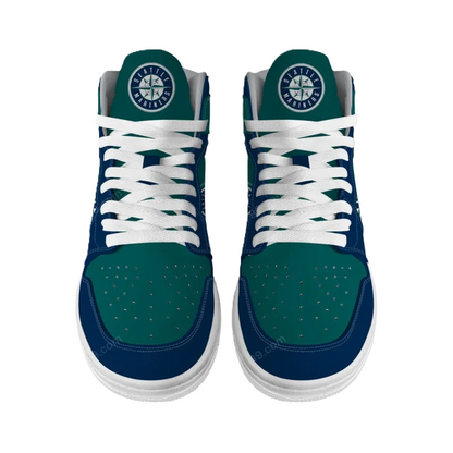 LIMITED EDITION - NEW CUSTOMIZED MLB14 ST MARINERS AIR JORDAN SNEAKERS