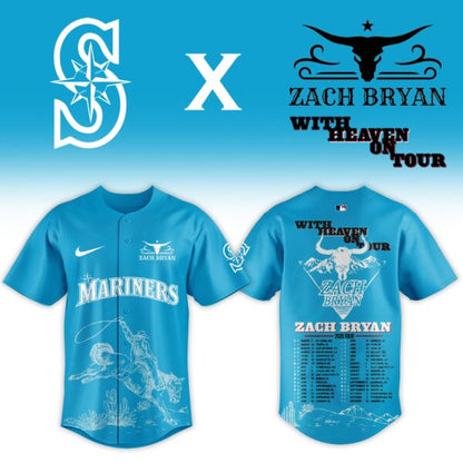 LIMITED EDITION - NEW CUSTOMIZED MLB14 SMS SEATTLE MARINERS x ZACH BRYAN BASEBALL JERSEY & CAP