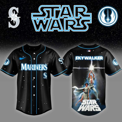 LIMITED EDITION - NEW CUSTOMIZED MLB14 ST MARINERS x STAR WARS BASEBALL JERSEY