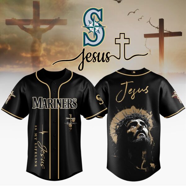 LIMITED EDITION - NEW CUSTOMIZED MLB14 SMS SEATTLE MARINERS x JESUS CHRIST JERSEY