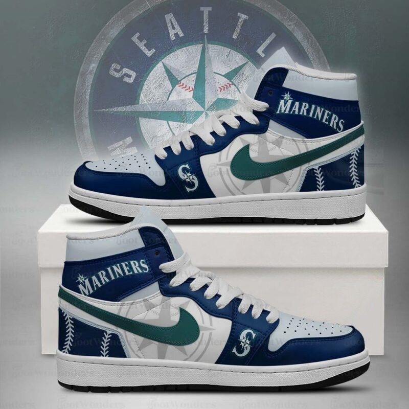 LIMITED EDITION - NEW CUSTOMIZED MLB14 SMS SEATTLE MARINERS AIR JORDAN SNEAKERS