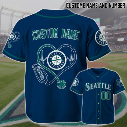 LIMITED EDITION - NEW CUSTOMIZED MLB14 ST MARINERS BASEBALL JERSEY