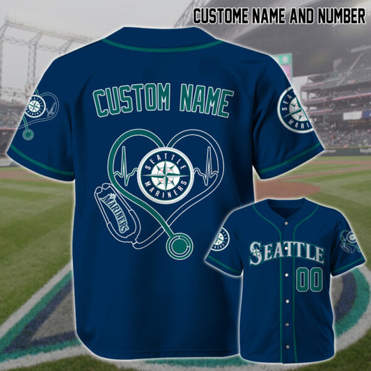 LIMITED EDITION - NEW CUSTOMIZED MLB14 ST MARINERS BASEBALL JERSEY