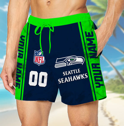 LIMITED EDITION - NEW CUSTOMIZED NFL06 SSH SEATTLE SEAHAWKS UNISEX SHORT PANTS