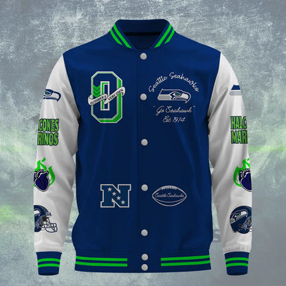 LIMITED EDITION - NEW CUSTOMIZED NFL06 SSH SEATTLE SEAHAWKS BASEBALL JACKET