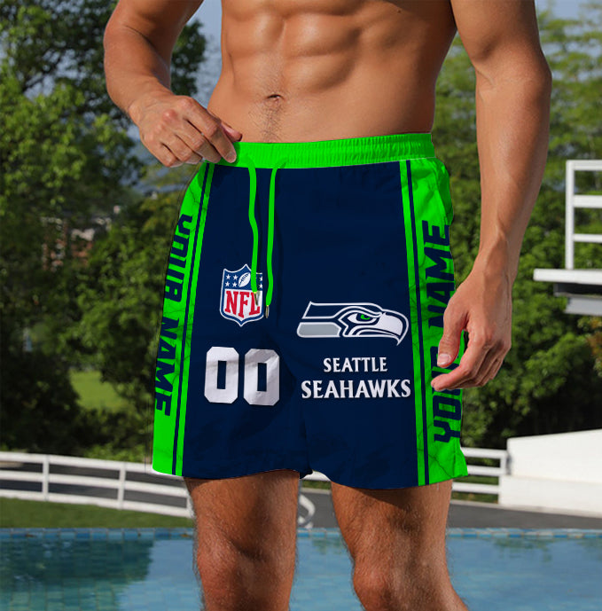 LIMITED EDITION - NEW CUSTOMIZED NFL06 SSH SEATTLE SEAHAWKS UNISEX SHORT PANTS