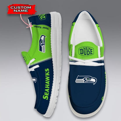 LIMITED EDITION - NEW CUSTOMIZED NFL06 SSH SEATTLE SEAHAWKS LOAFER SHOES
