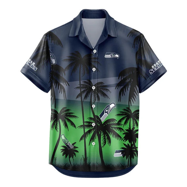 LIMITED EDITION - NEW CUSTOMIZED NFL06 SSH SEATTLE SEAHAWKS UNISEX HAWAIIAN SHIRT & SHORTS SET