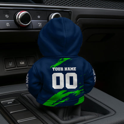 LIMITED EDITION - NEW CUSTOMIZED NFL06 SSH SEATTLE SEAHAWKS CAR HOODIE SHIFT KNOB COVER